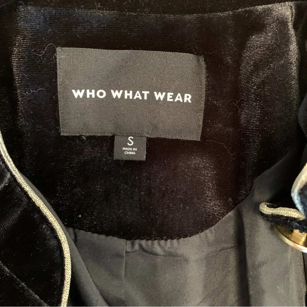 Who What Wear Black Velvet Jacket/Blazer Size S - Picture 7 of 10